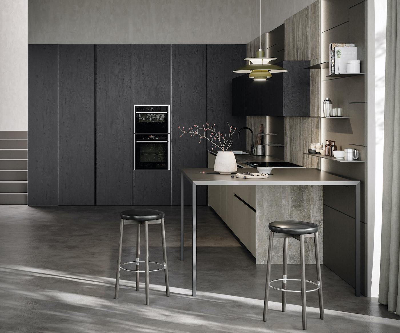 Stunning modern grey kitchen in Leamington Spa
